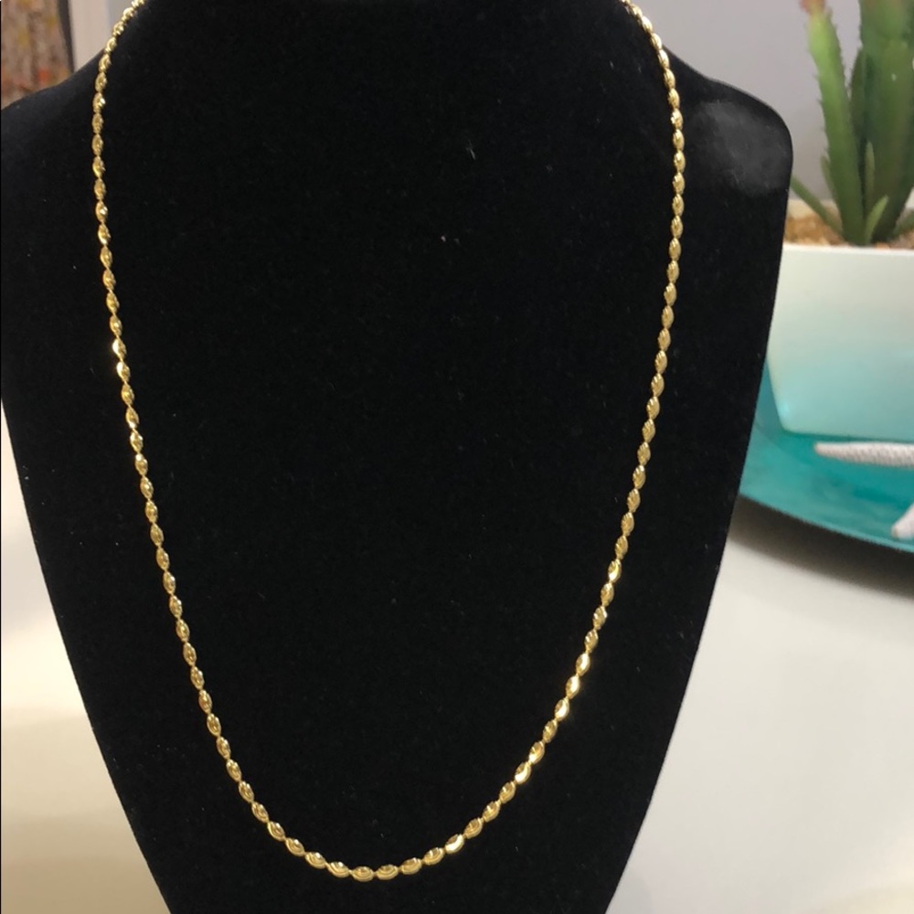 925 gold plated bead chain Italy